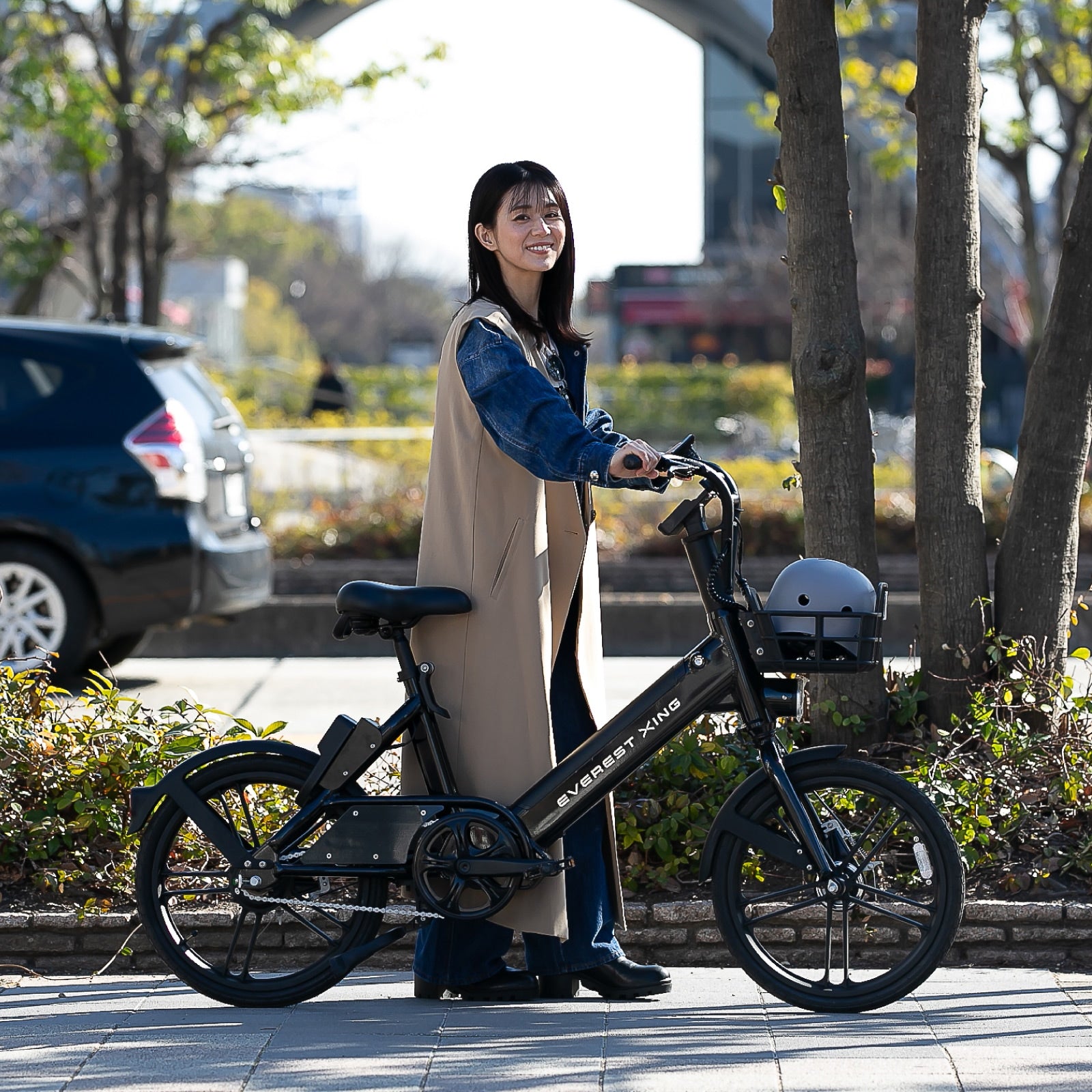 EVEREST XING CITY+ 電動アシスト自転車 子供乗せ対応 型式認定あり【数量限定 リアキャリアをプレゼント】